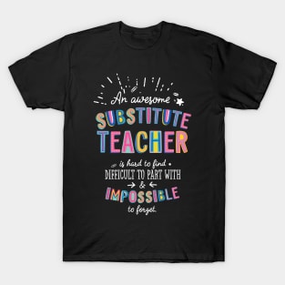 An awesome Substitute Teacher Gift Idea - Impossible to Forget Quote T-Shirt